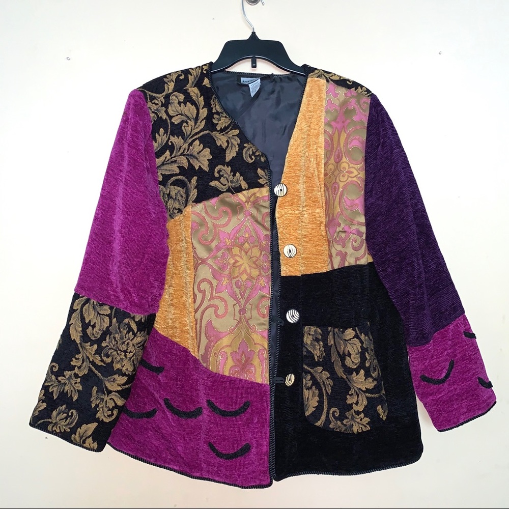 Indigo moon Anthropologie cardigan patchwork coat